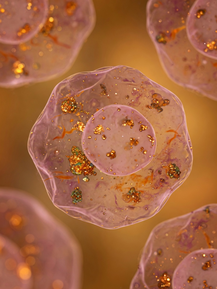 Microscopic visualization of copper accumulation in liver cells