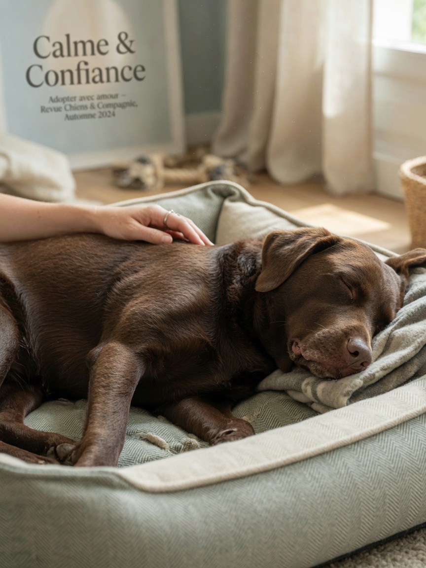 Sleeping dog demonstrating normal resting respiratory rate with visible chest and flank movement