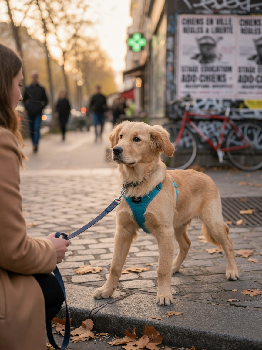 Adolescent puppy showing selective recall and independent behaviour typical of teenage dogs